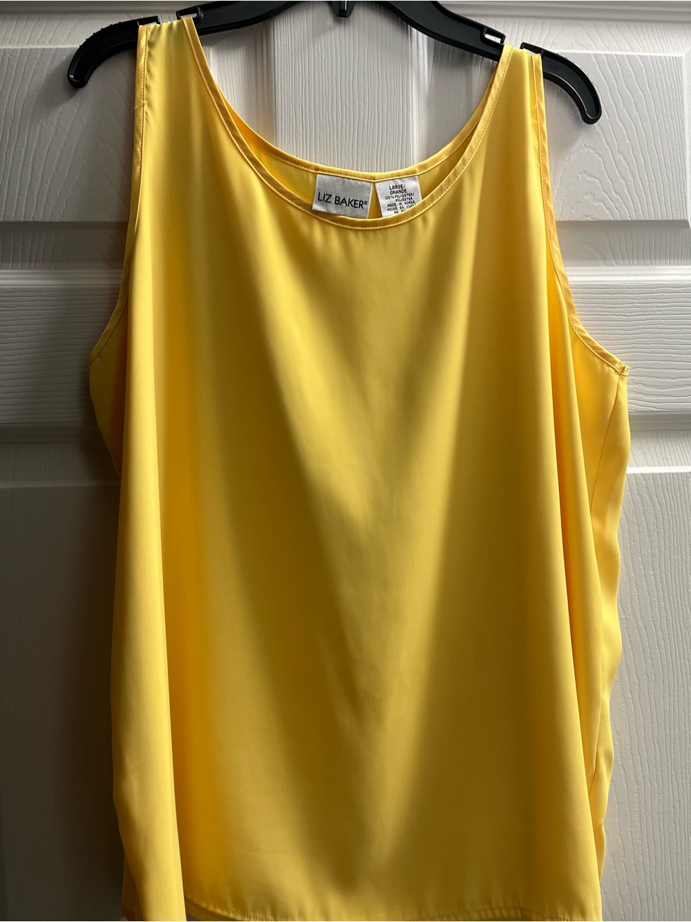 Liz Baker Yellow Sleeveless Camisole Tank. NWOT. Sz. Large